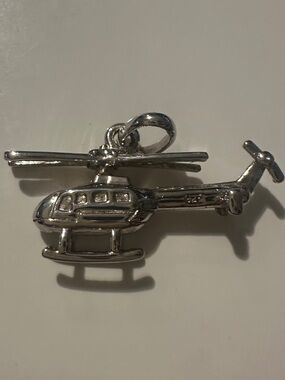 Sterling Silver Helicopter Charm